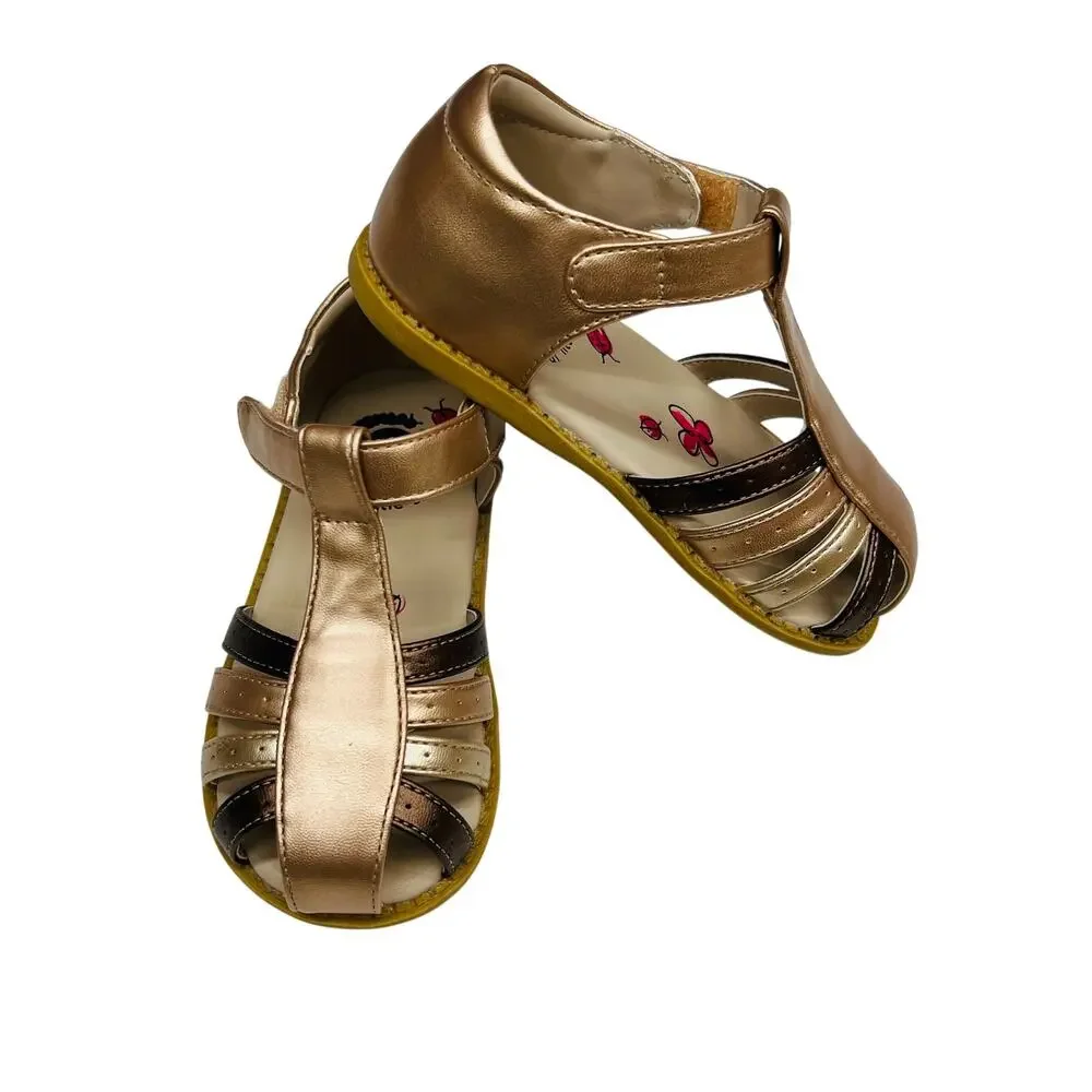 NIB Livie & Luca Size 12 Paz Sandal in Mixed Metallic